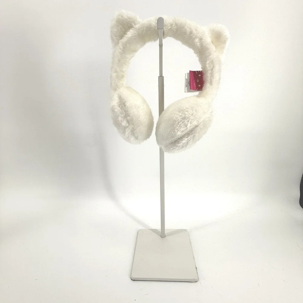 Hello‎ Kitty White Pink Fluffy Earmuffs Girls Warm Winter Outdoor Accessories
